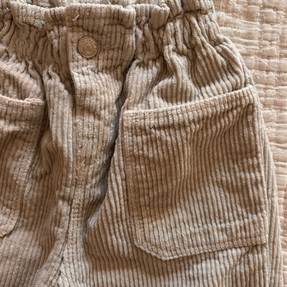 Zara Paper bag Corduroy Pants - Picture 2 of 4